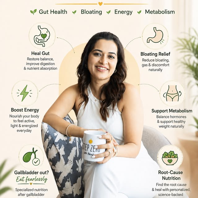 Palasha explaining the Step Zero approach to gut health and metabolism