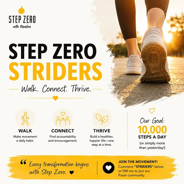 Step Zero Striders walking community invitation