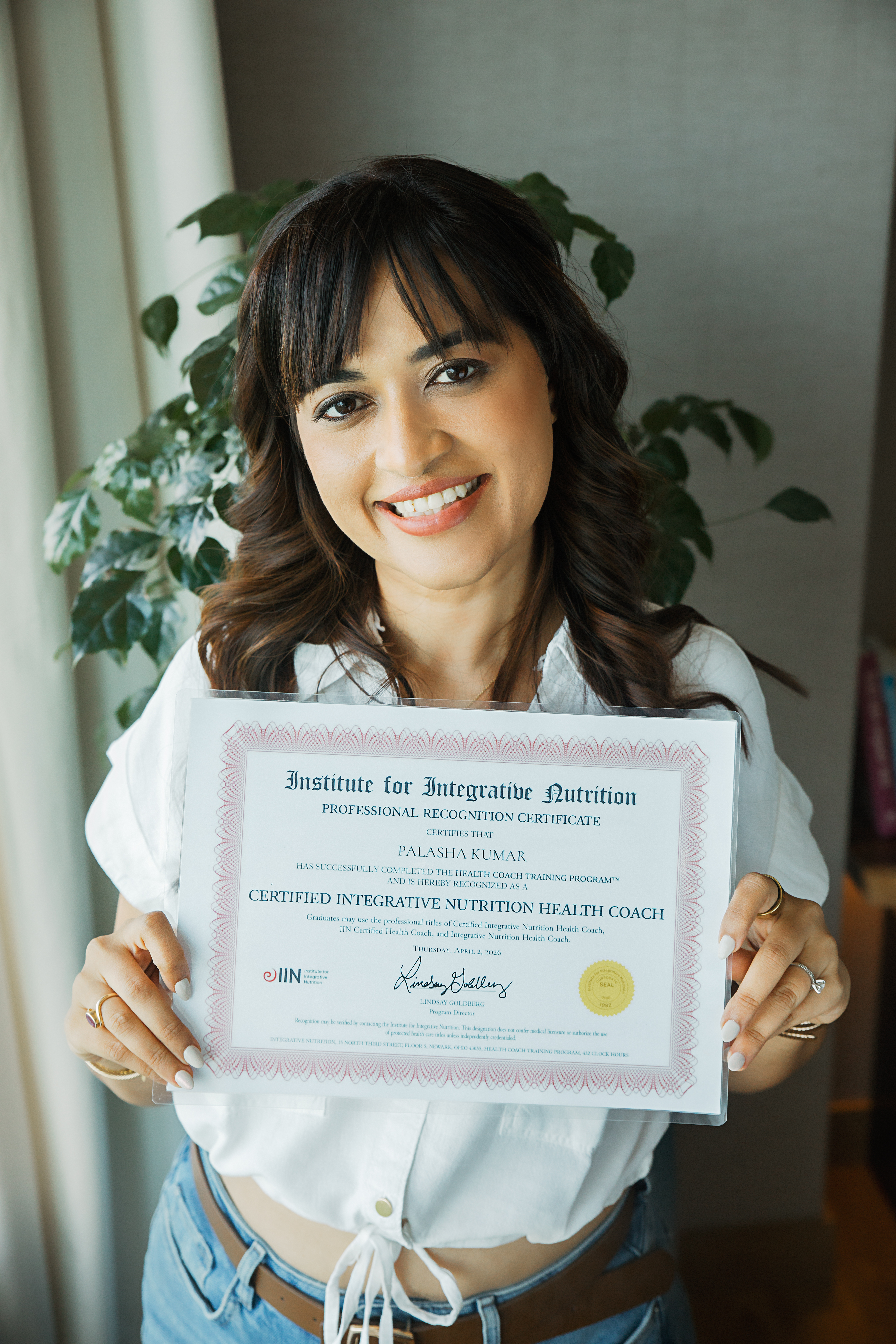 Palasha, certified integrative nutrition health coach